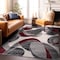 World Rug Gallery Modern Geometric Circular Harmony Non Shedding Soft Area Rug 7' 10 x 10' Red 393RED8x10 - alternate 9